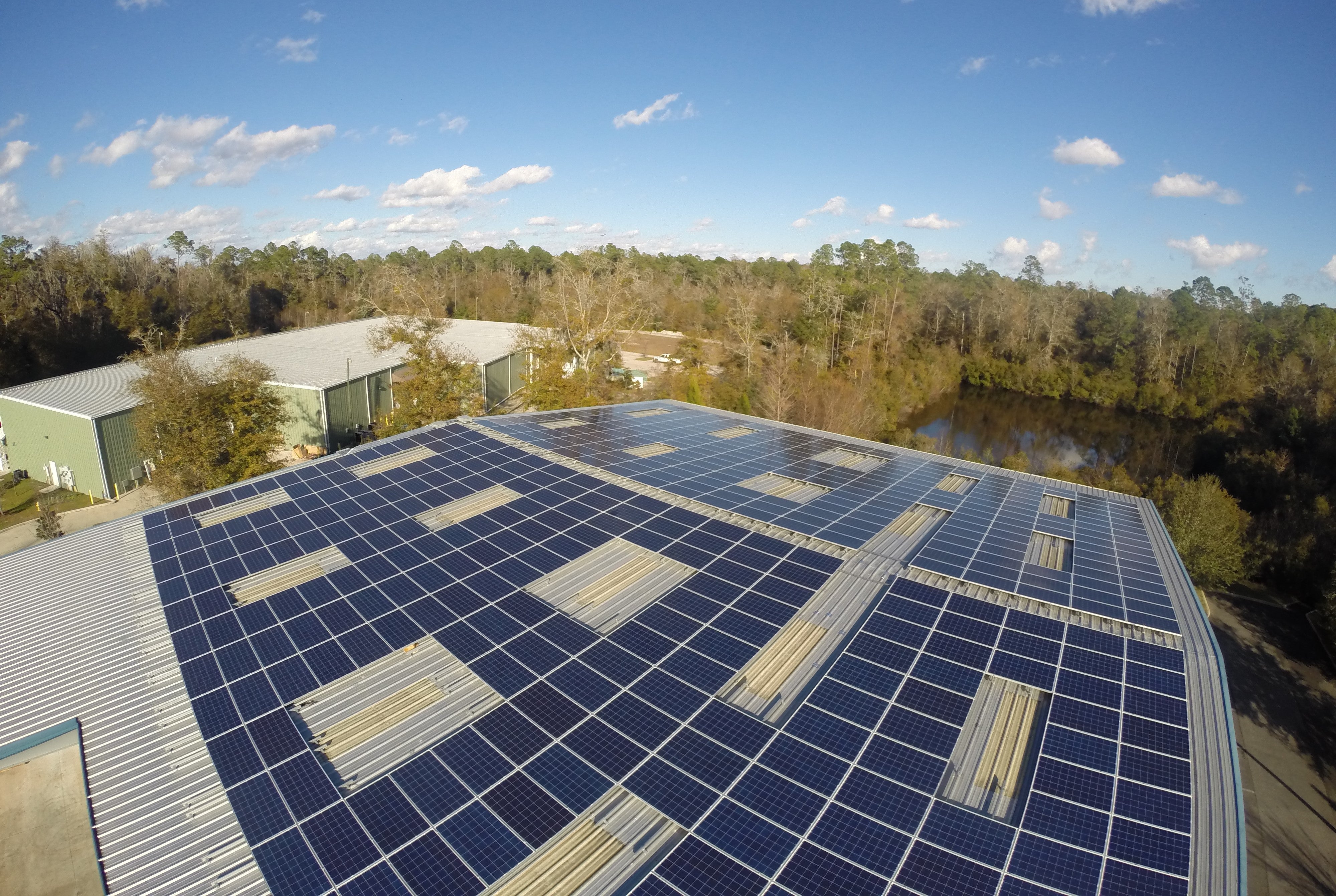 126 kW Corrugated Roof Mounted PV System in Gainesville, FL