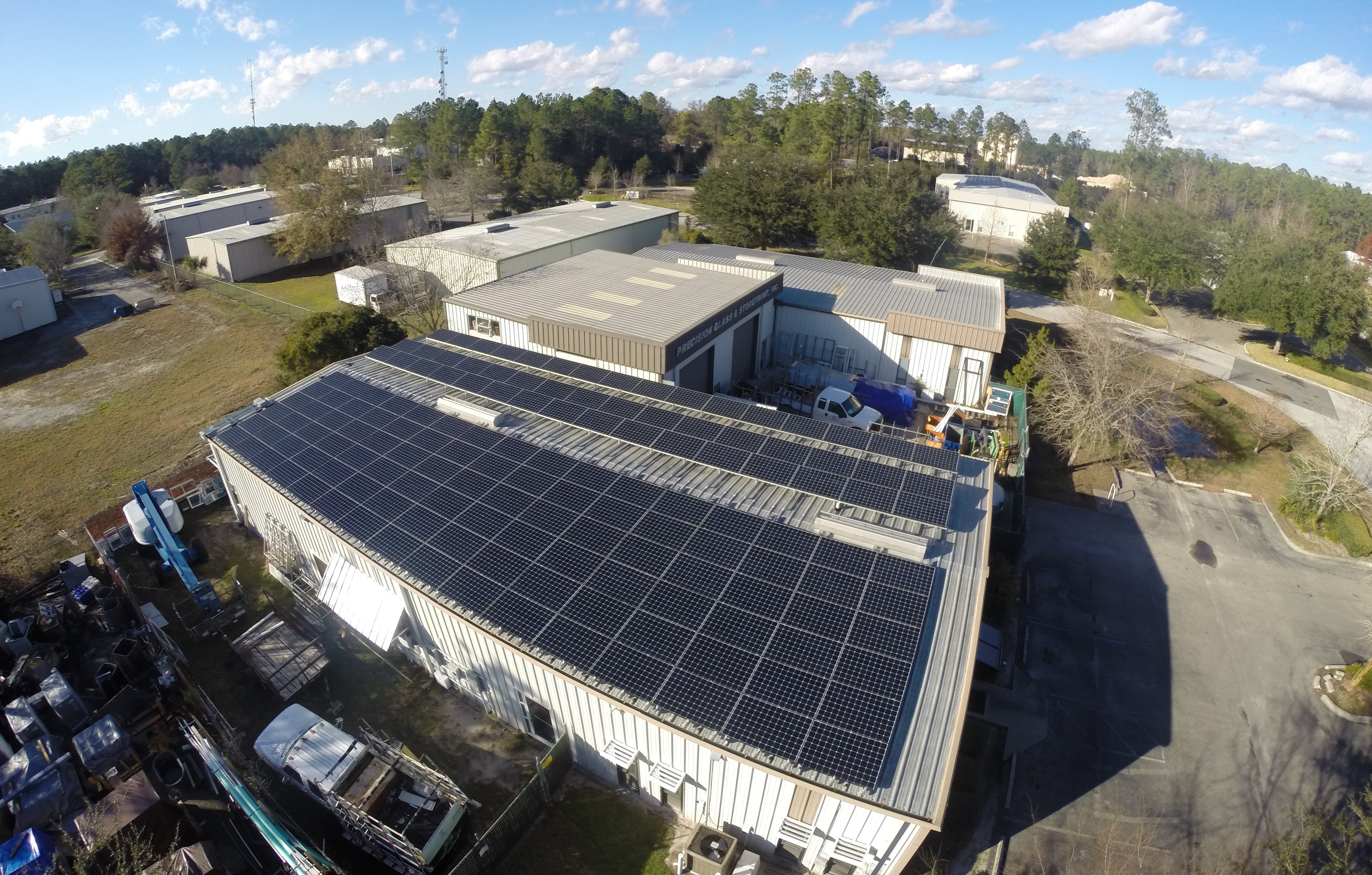 50 kW SunPower Corrugated Roof Mounted PV System