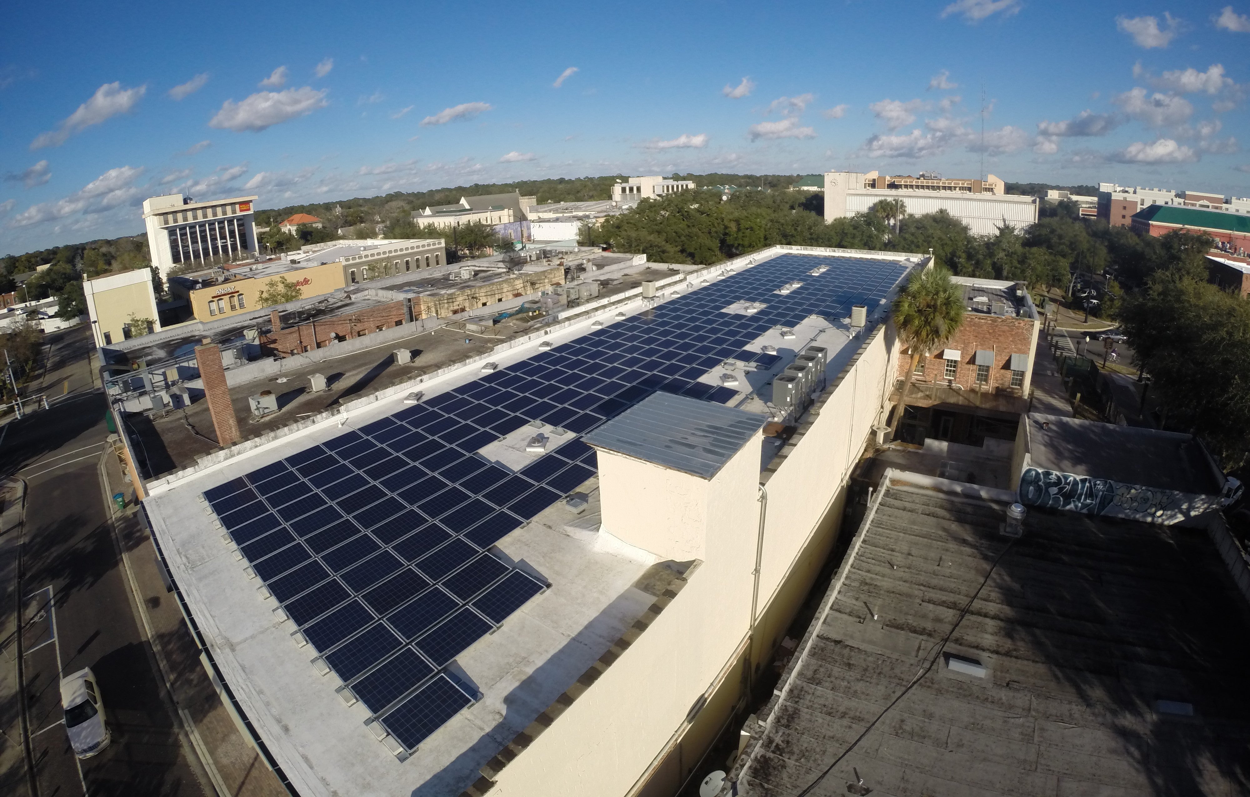 84 kW Ballasted PV System in Downtown Gainesville, FL