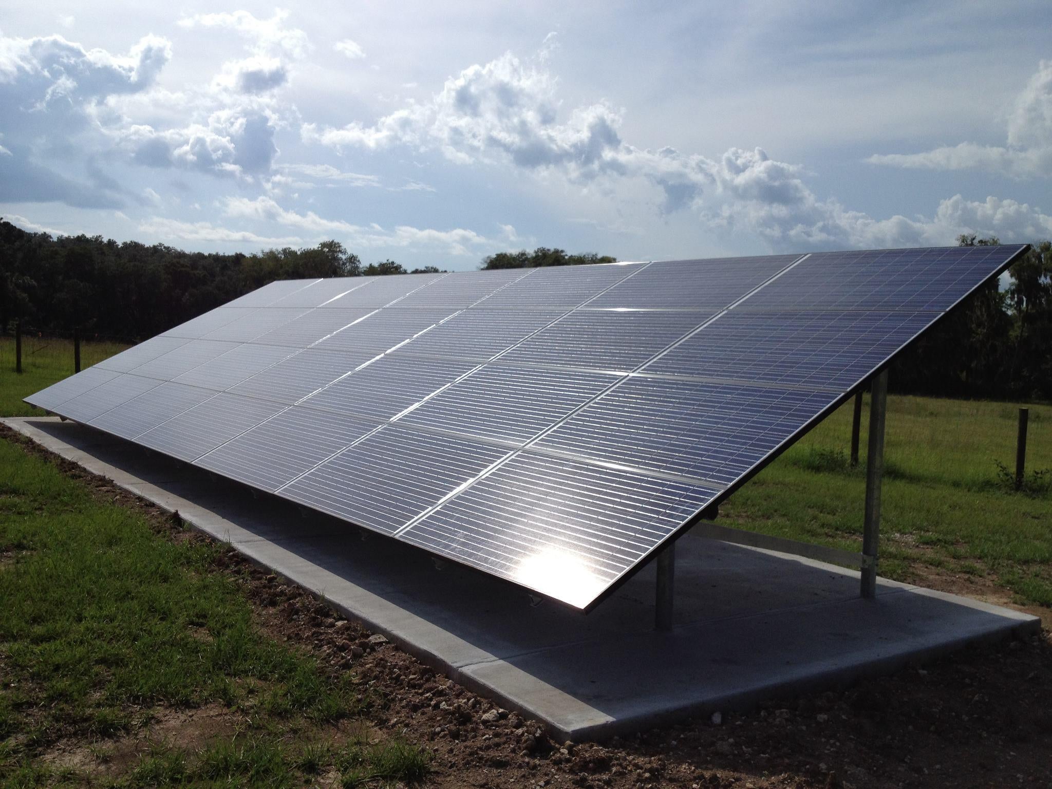 7.5 kW Grount Mounted PV System in Micanopy, FL