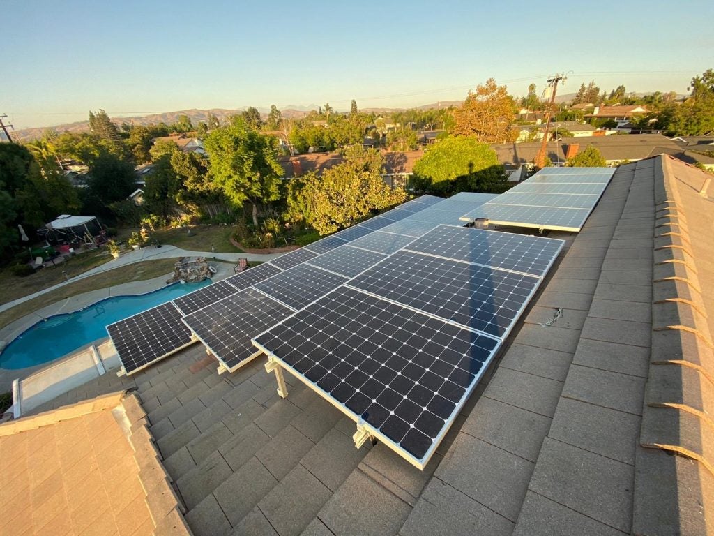 Reverse mount solar panels