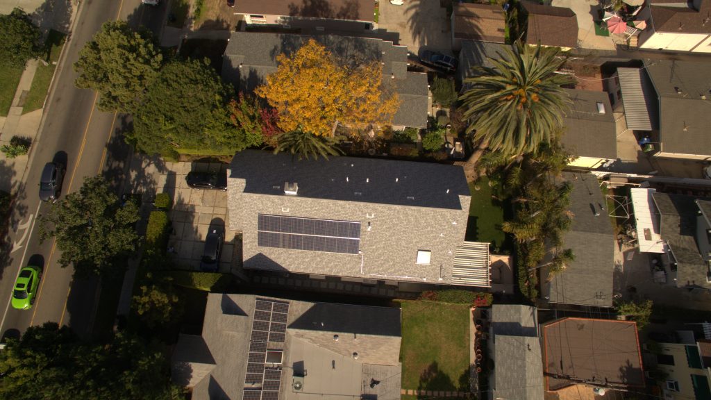 Solar installation shingle roof