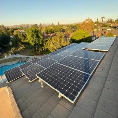 Reverse mount solar panels