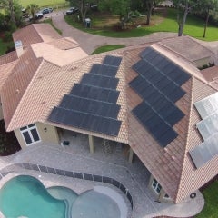 Solar Panels on Tile Roof - SEM