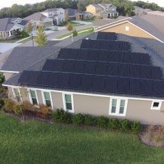Solar Panels on Shingle Roof - SEM