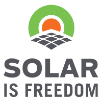 Solar Is Freedom (Out of Business) logo