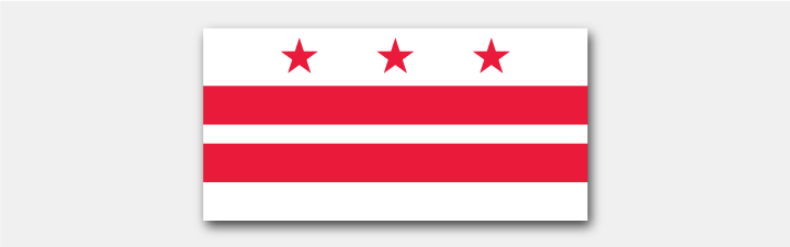 Washington DC Flagge