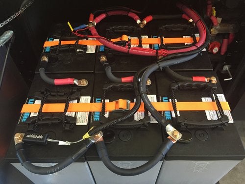 a battery bank that uses sealed lead acid batteries