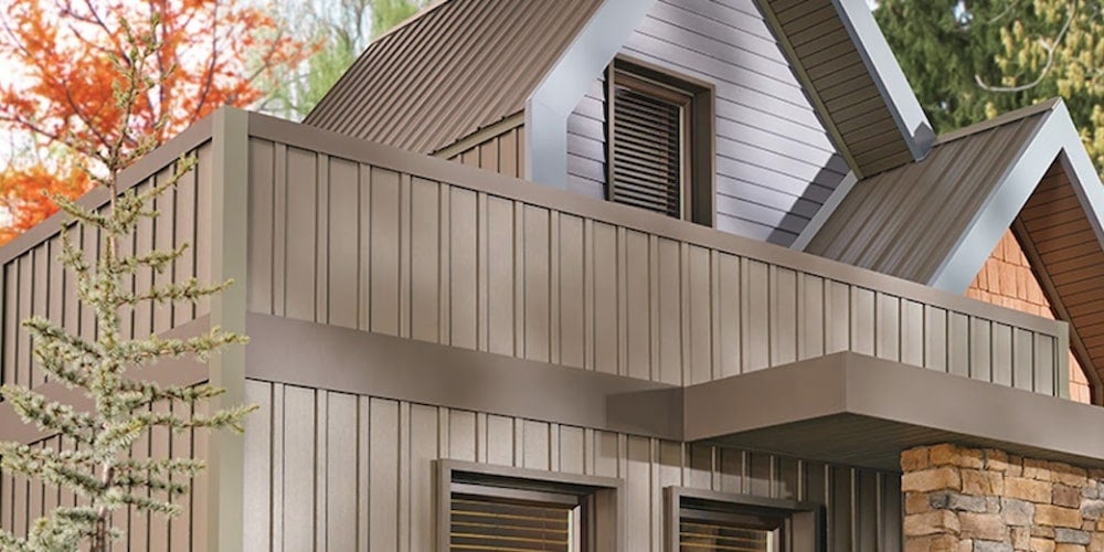Mastic Board and Batten designer siding siding on a residential home