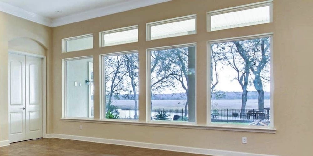 Fixed windows installed in a residential home