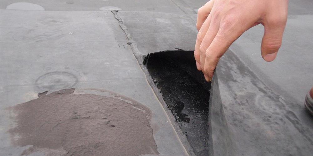 Fresh leak on a flat roof