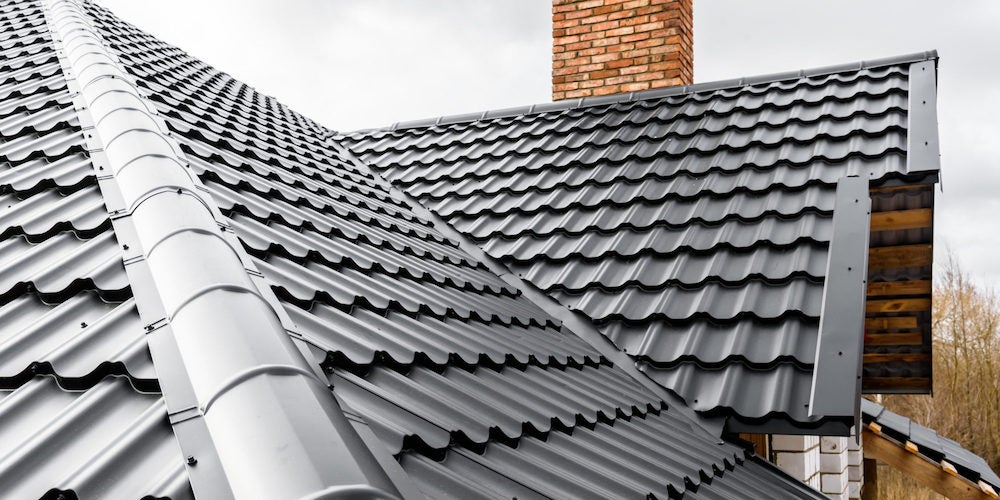 Metal roofing on a residential home