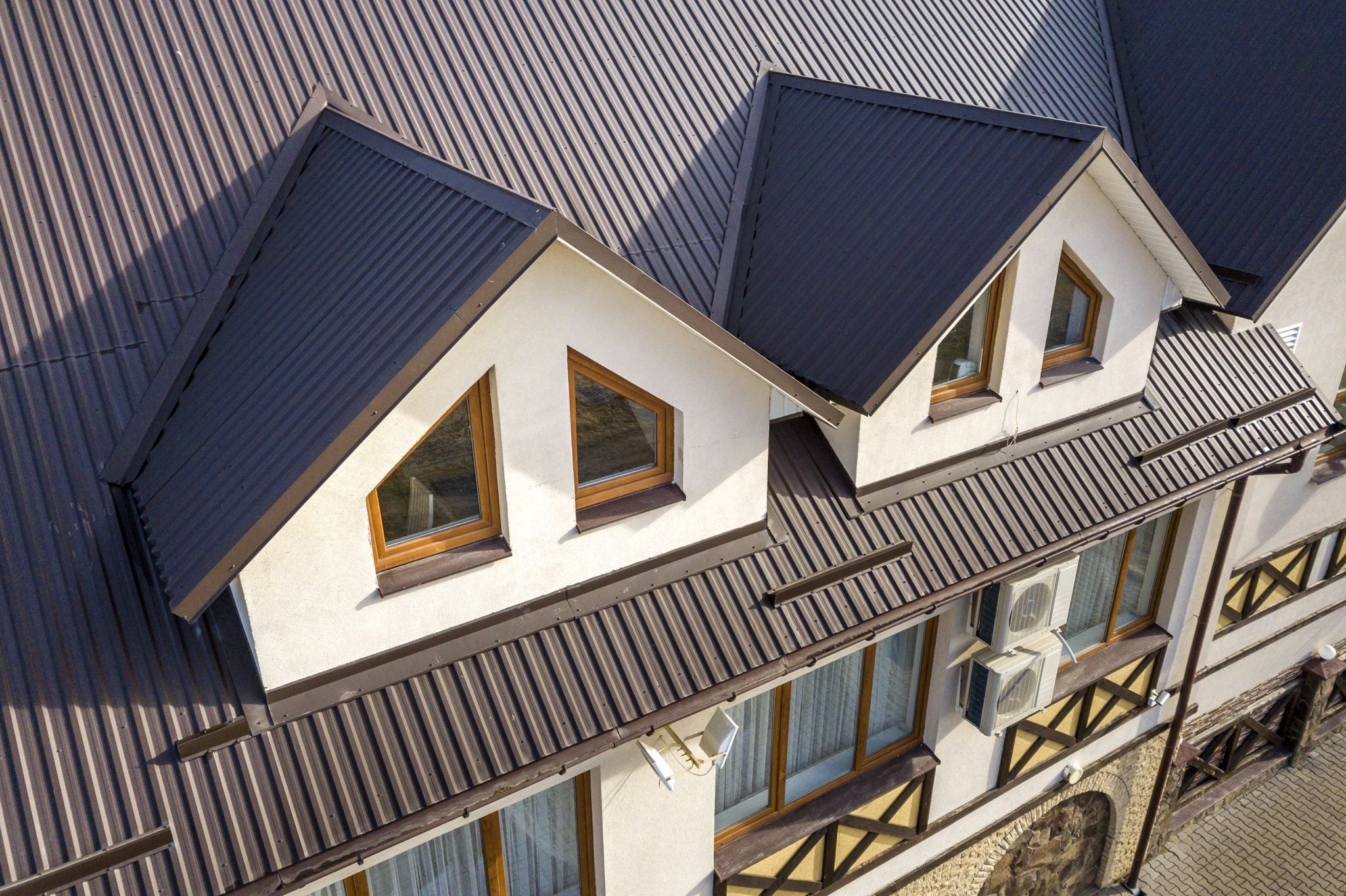 metallic corrugated roof