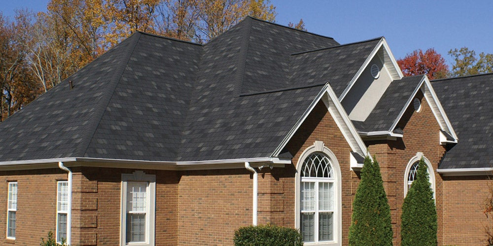 Architectural shingles on a residential home