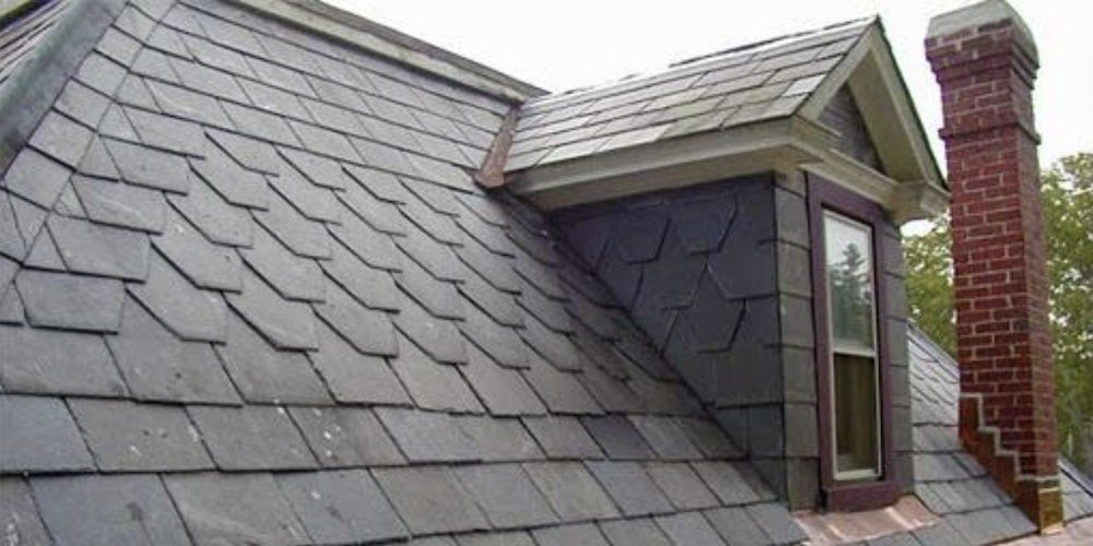 Slate roof installation