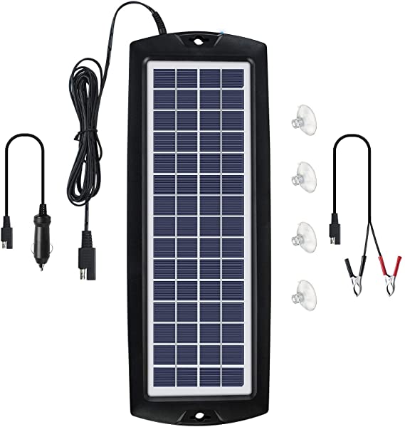 Sunway Solar Car Battery Trickle Charger & Maintainer 12V Solar Panel Power Kit 