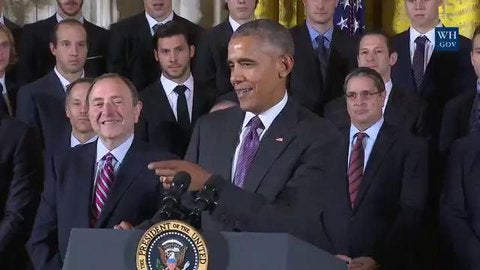 Obama speaking Green Sports Day. Courtesy White House